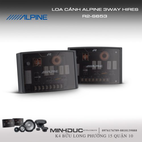 độ loa cánh 3ways hires alpine r2 s653 hcm minh đức auto quận 10